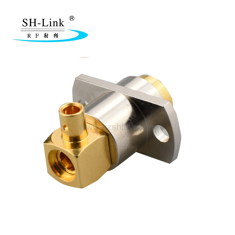 RF BMA female connector with Flange two hole solder for RG405 cable